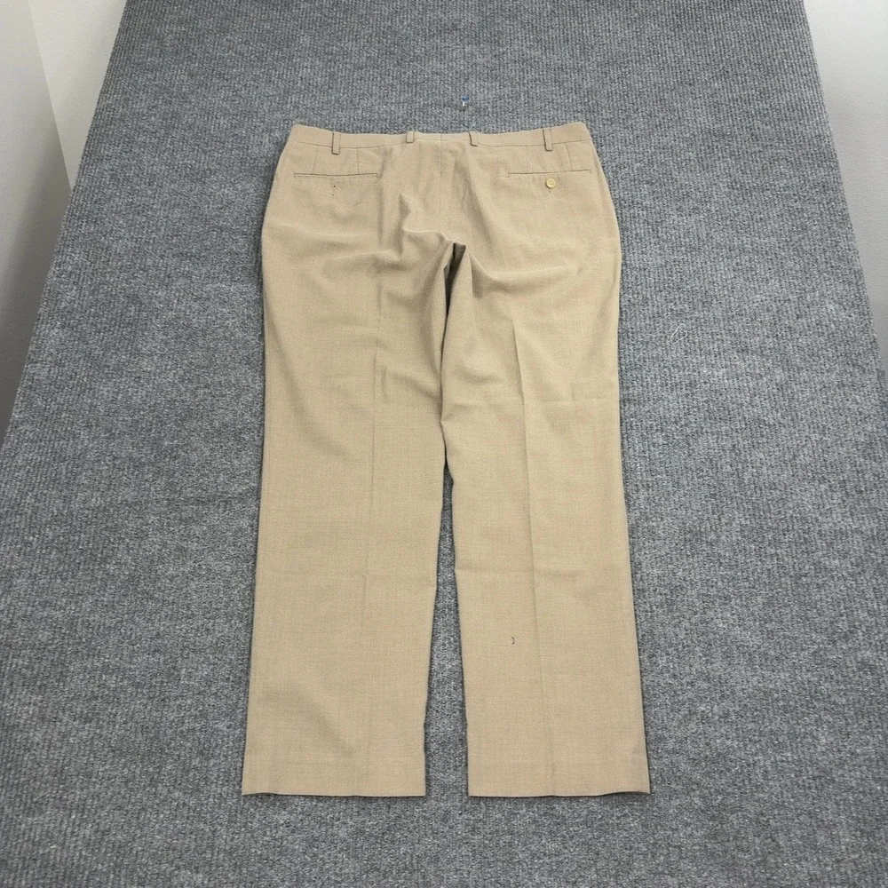 Lauren Ralph Lauren Dress Pants Men 39x30 Tan Polyester Rayon Flat Front Classic